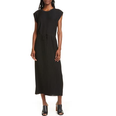 Club Monaco Pleated Cap Sleeve Dress, Black
