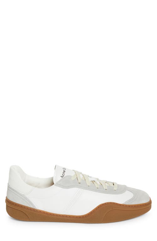 Shop Acne Studios Low Top Sneaker In White/brown