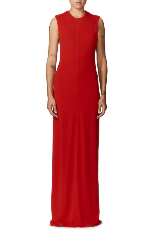 Commission Relay Sleeveless Gown in Red