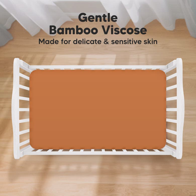 Keababies Isla Fitted Crib Sheets In Rust