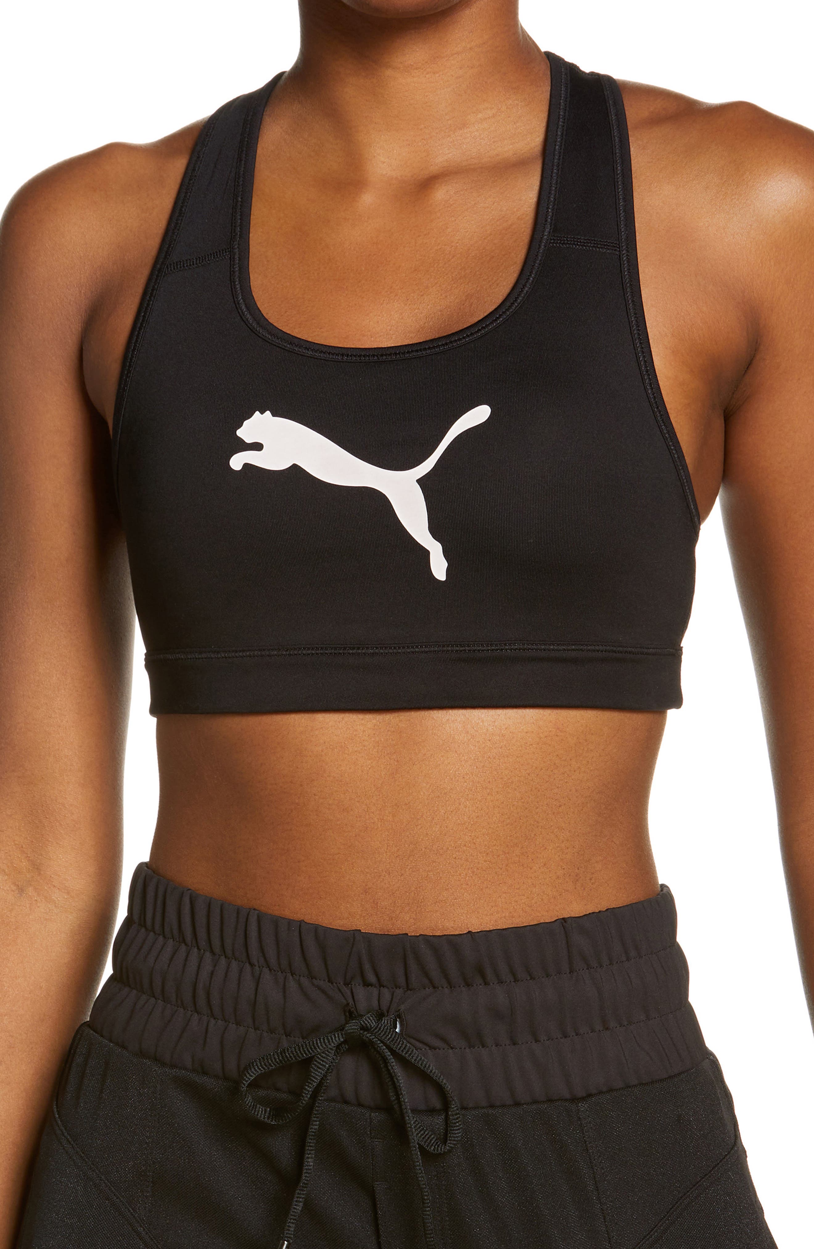 clock Roasted banner Women's Puma 4Keeps Mesh Back Medium Impact Sports Bra | Smart Closet