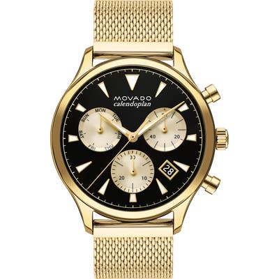 Movado Heritage Calendoplan Chronograph Bracelet Watch, 4m