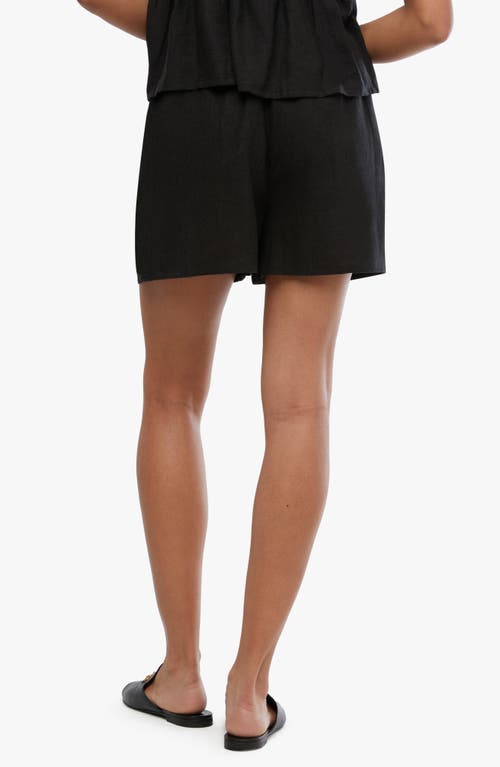 Shop Weworewhat We Wore What Linen Blend Shorts In Black