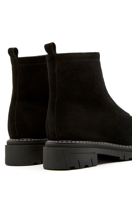 Shop La Canadienne Deon Genuine Shearling Waterproof Bootie In Black Suede