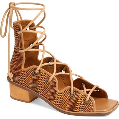 Stella Mccartney Maia Cage Ankle Tie Sandal - Brown
