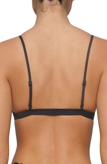 SKIMS Fits Everybody lace-trimmed stretch triangle bralette - Onyx