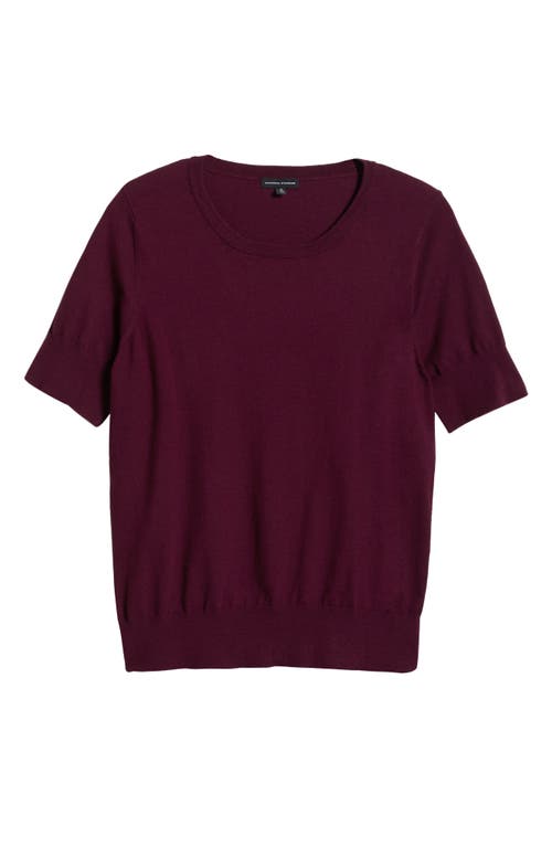 Shop Universal Standard Rosie Short Sleeve Sweater In Black Cherry