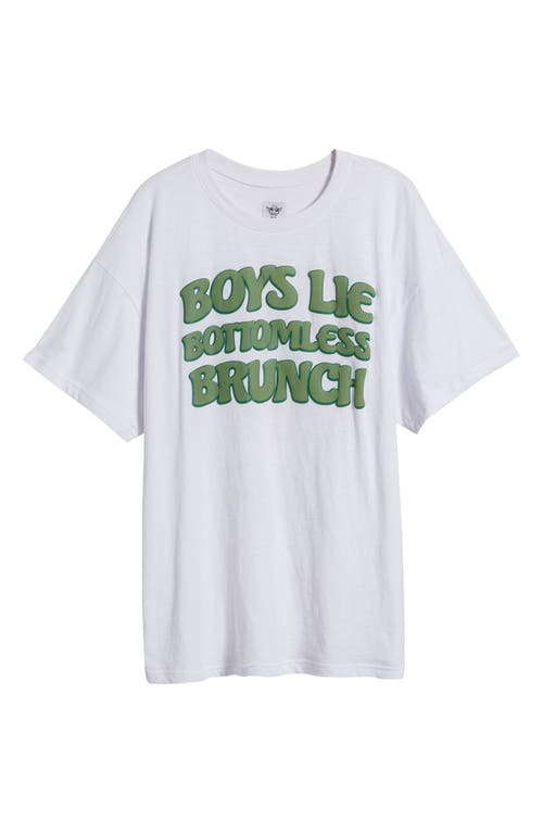 Shop Boys Lie Sunny Side Boyfriend T-shirt In White