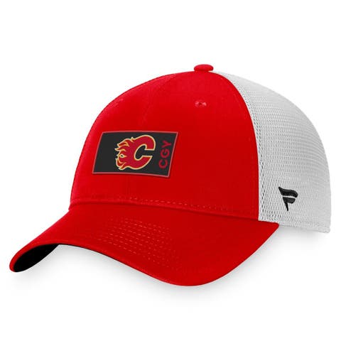 Calgary Flames Fanatics Branded Logo Adjustable Hat - Heather Gray