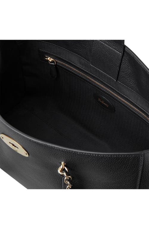 Mulberry Small Leather Lily Chain Tote Bag In Black