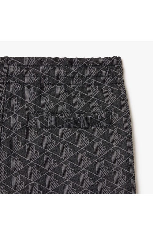 Lacoste Vintage Fit Full Zip Track Pants In Black/graphite