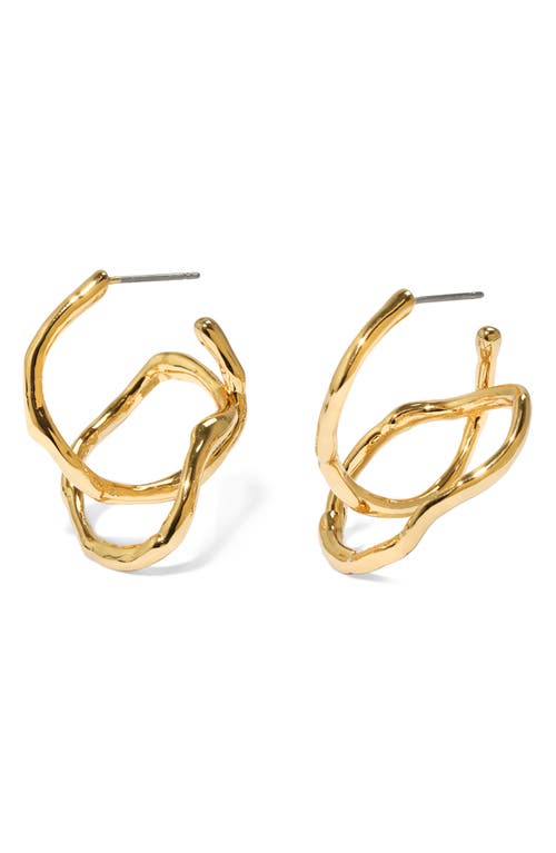 Alexis Bittar Solanes Twisted Interlock Earrings in Gold