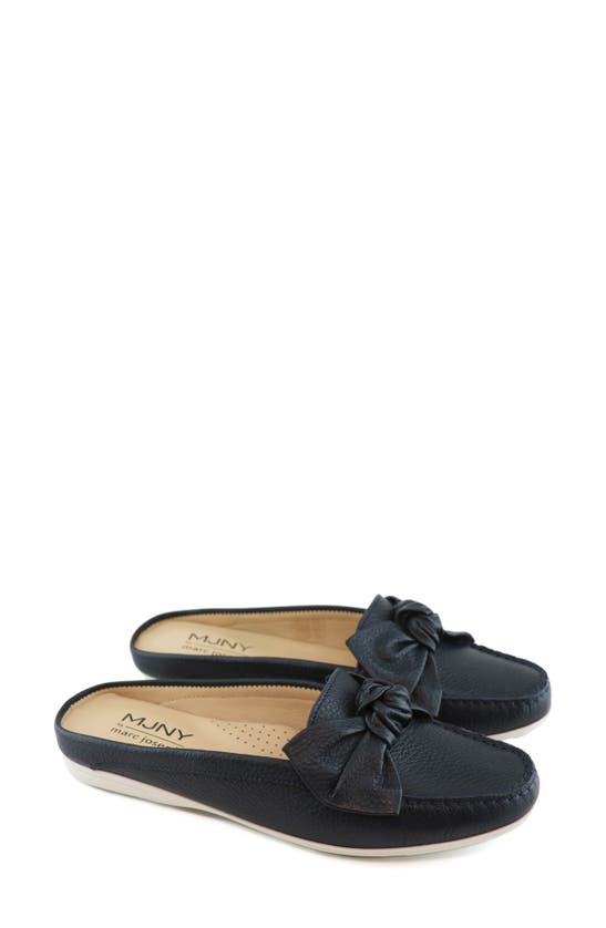 Marc Joseph New York Diane Mule In Navy Grainy