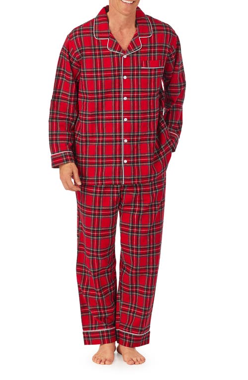 Lanz of Salzburg Plaid Flannel Pajamas in Red Plaid
