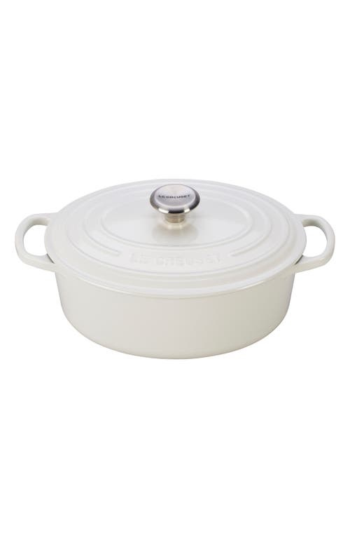 Le Creuset Signature 2 3/4-Quart Oval Enamel Cast Iron French/Dutch Oven in White