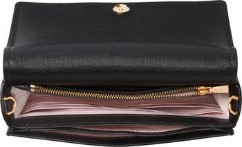 Kate Spade New York Morgan Saffiano Leather Flap Chain Wallet - Black