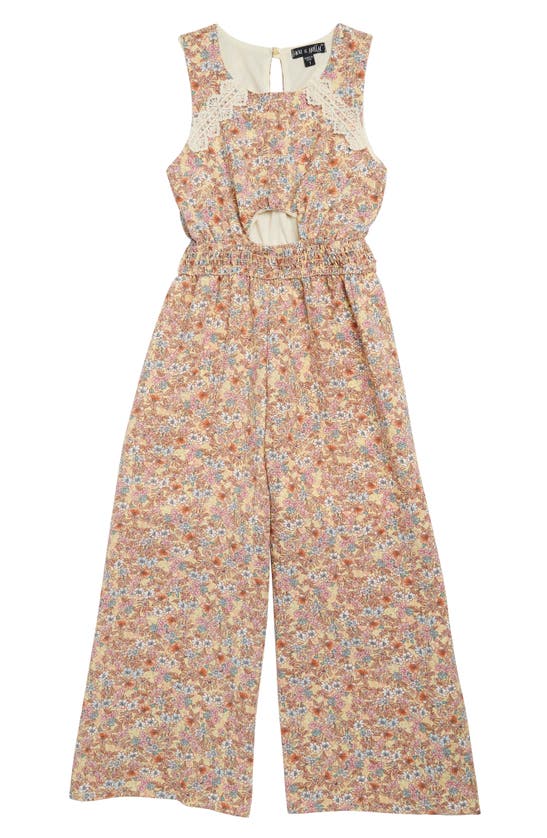 Shop Ava & Yelly Kids' Crepe Jumpsuit In Yellow