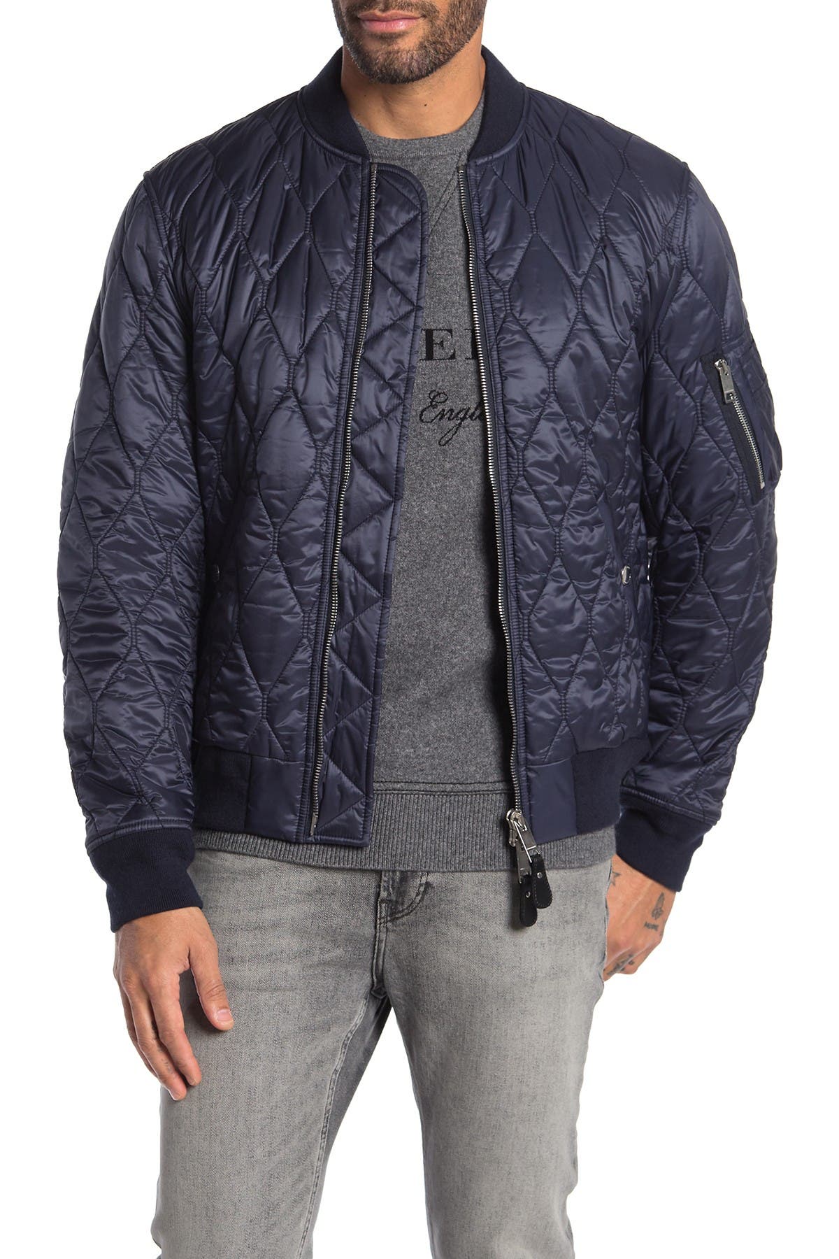 burberry quilted bomber jacket