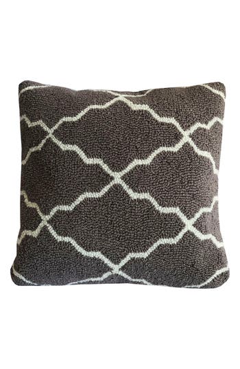 R16 Home Lattice Grey Pillow In Grey/white