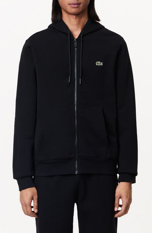 Shop Lacoste Zip Hoodie In Noir