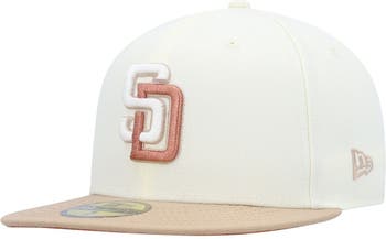 New Era Men\'s Nordstrom Era 59FIFTY Camel Padres San Cream Diego Hat Undervisor New Chrome | Rust Fitted