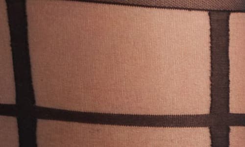 Nordstrom Linear Plaid Tights In Black