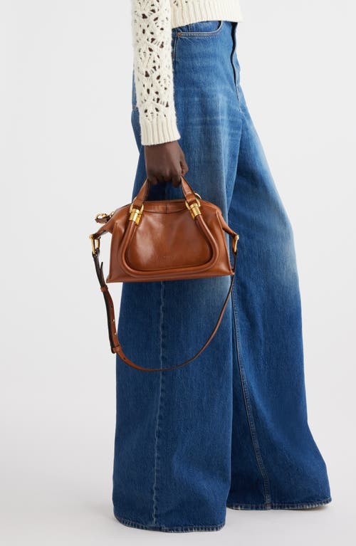 Shop Chloé Paraty 24 Leather Shoulder Bag In Clay Brown