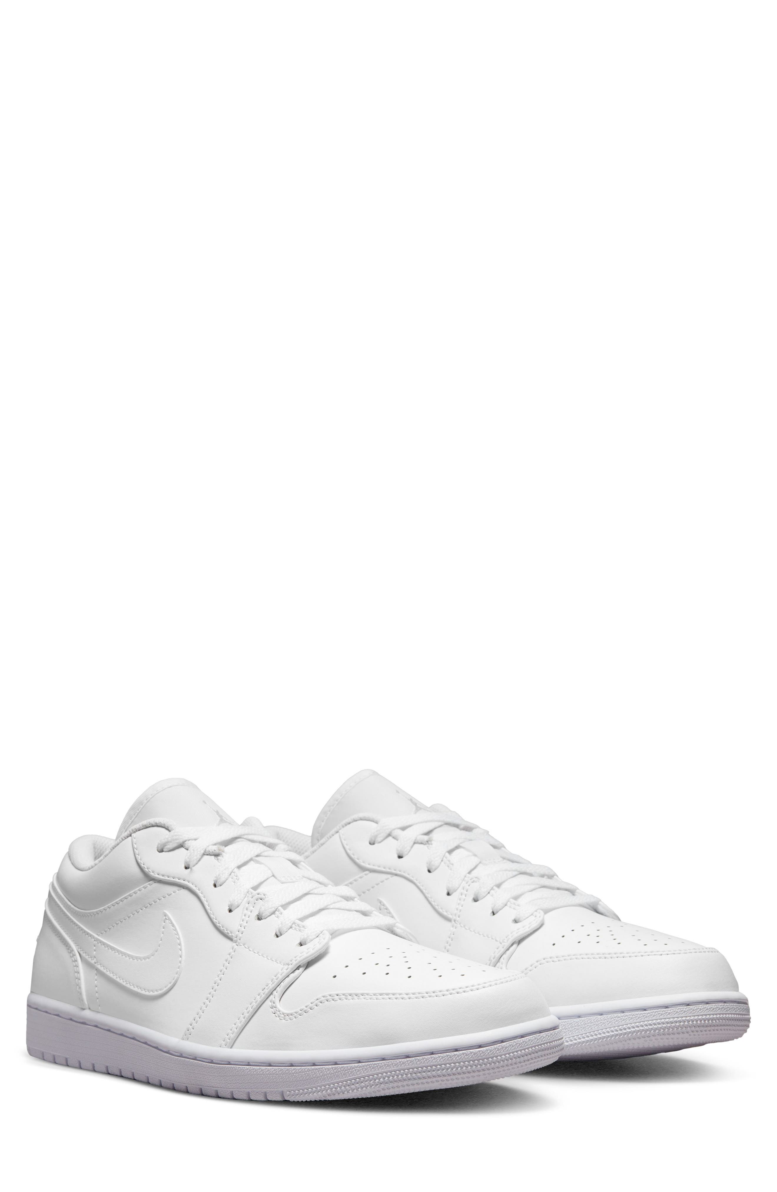 all white jordan running shoes