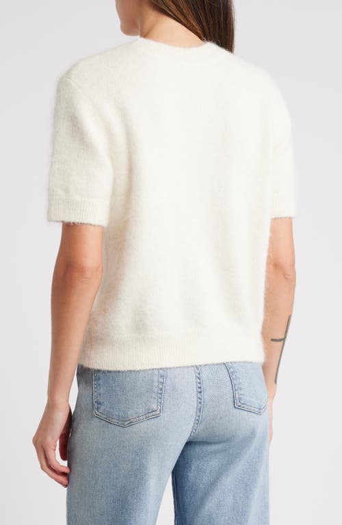 Shop Rails Briar Short Sleeve Crewneck Sweater In White