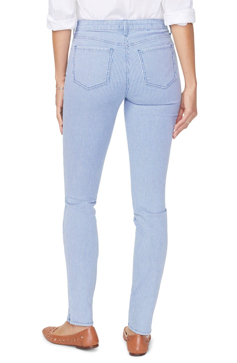 NYDJ Alina Pinstripe High Waist Stretch Skinny Jeans, Alternate, color, 
