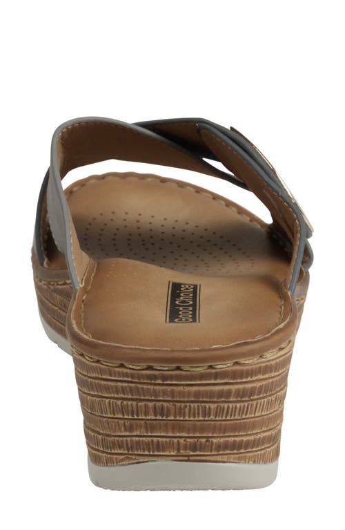 Good Choice New York Demi Platform Wedge Slide Sandal In Blue