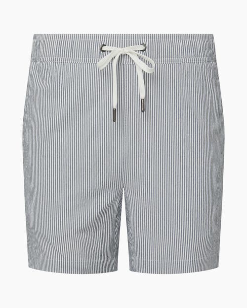 Onia Charles 5 Swim Trunks In Deep Navy/white