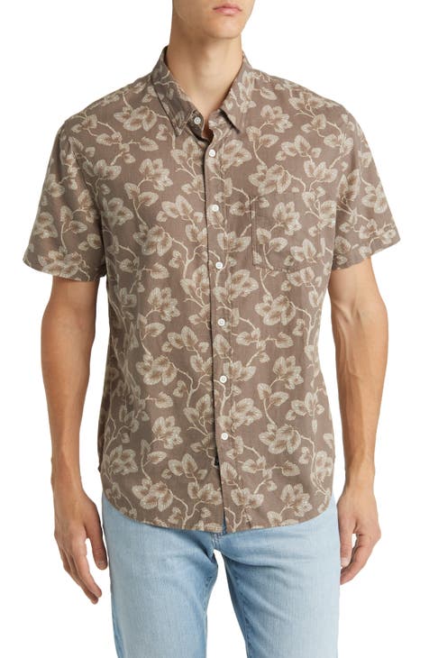 Men's Linen Blend Short Sleeve Shirts | Nordstrom