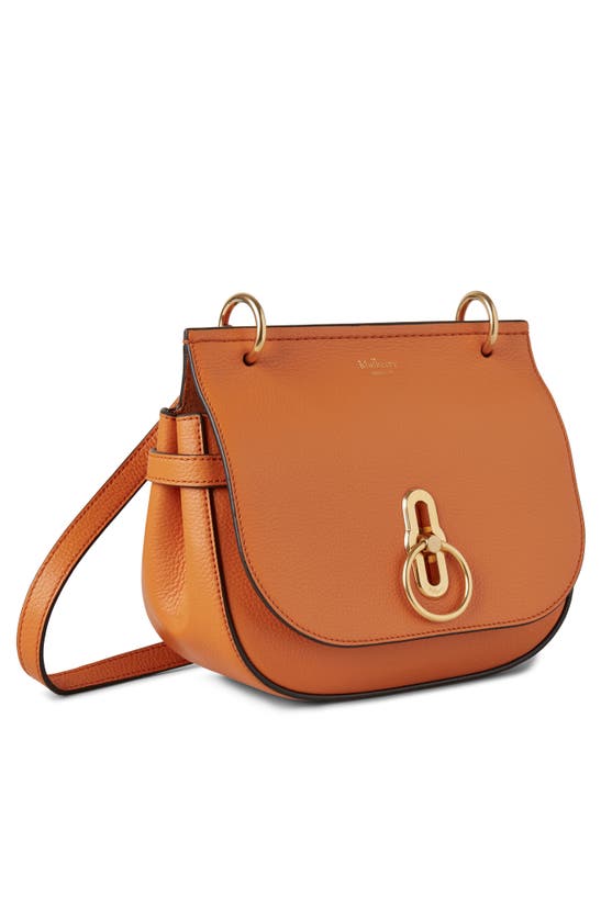 Shop Mulberry Small Amberley Leather Satchel In Sunset