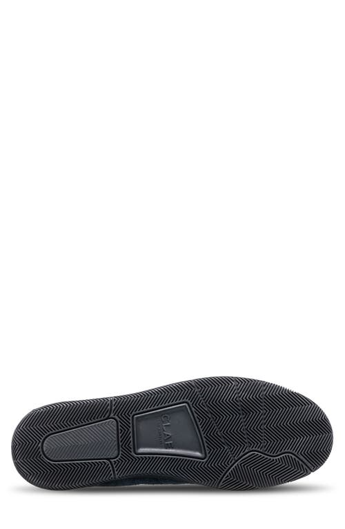 Clae Malone Leather Sneaker In Navy Black