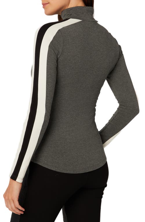 Shop Alp N Rock Après All Day Mock Neck Top In Heather Grey