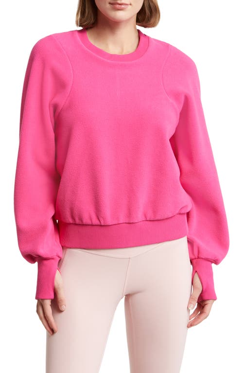 Sweaty Betty Compass Seam Detail Sweatshirt in Punk Pink at Nordstrom, Size X-Small