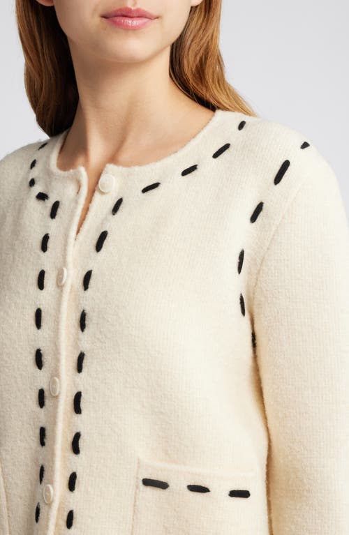 Shop Rails Juliette Wool Blend Cardigan In Ivory