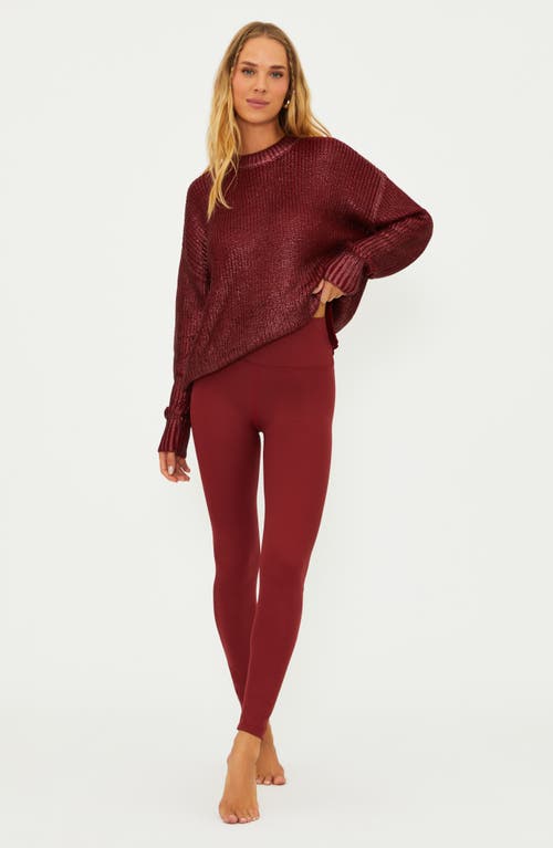 Shop Beach Riot Piper Leggings In Merlot