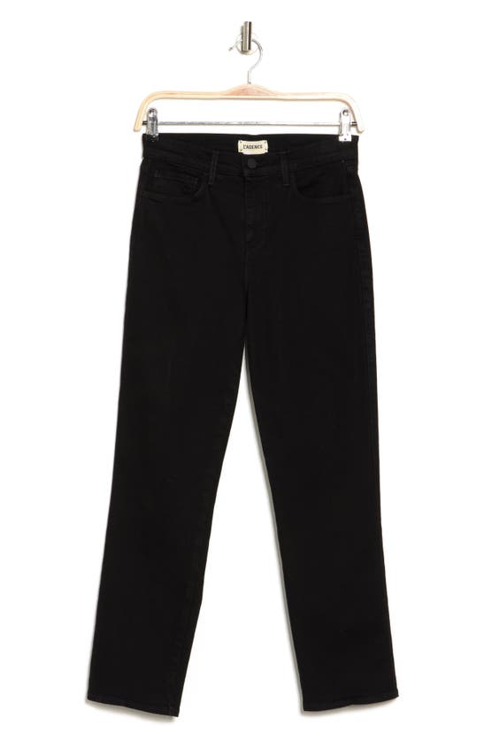 L Agence Alexia High Waist Ankle Straight Leg Jeans In Jet