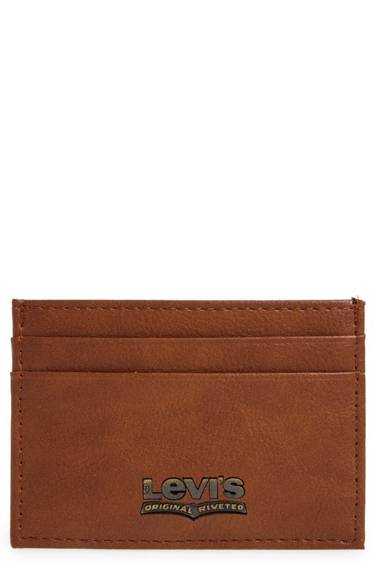 Levi's® Rose Rfid Coated Leather Card Case In Tan
