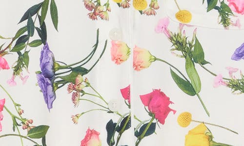 Ted Baker London Flourish Short Sleeve Top & Pants Pajamas In Scattered Bouquet