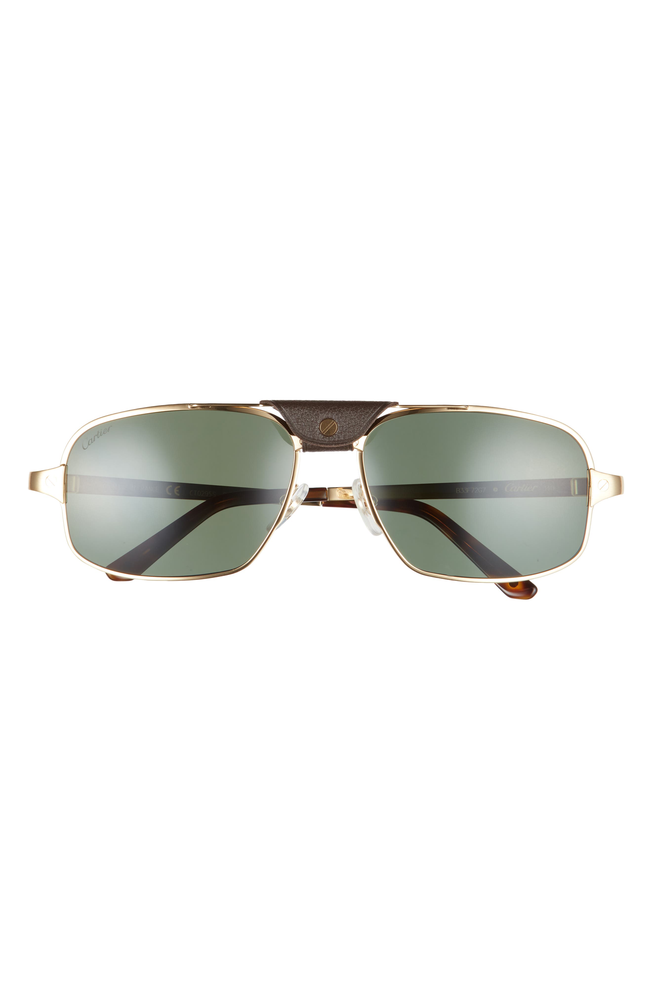 Cartier 60mm Polarized Aviator Sunglasses in Gold at Nordstrom