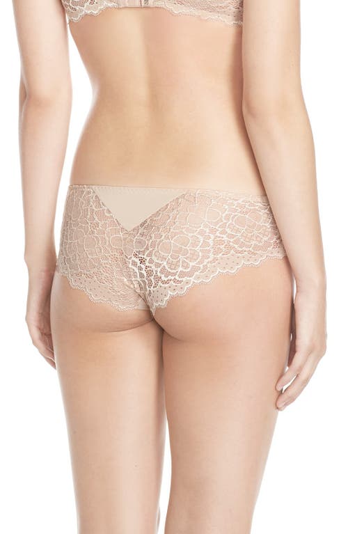 Shop Simone Perele 'caresse' Lace Boyshorts In Peau Rose