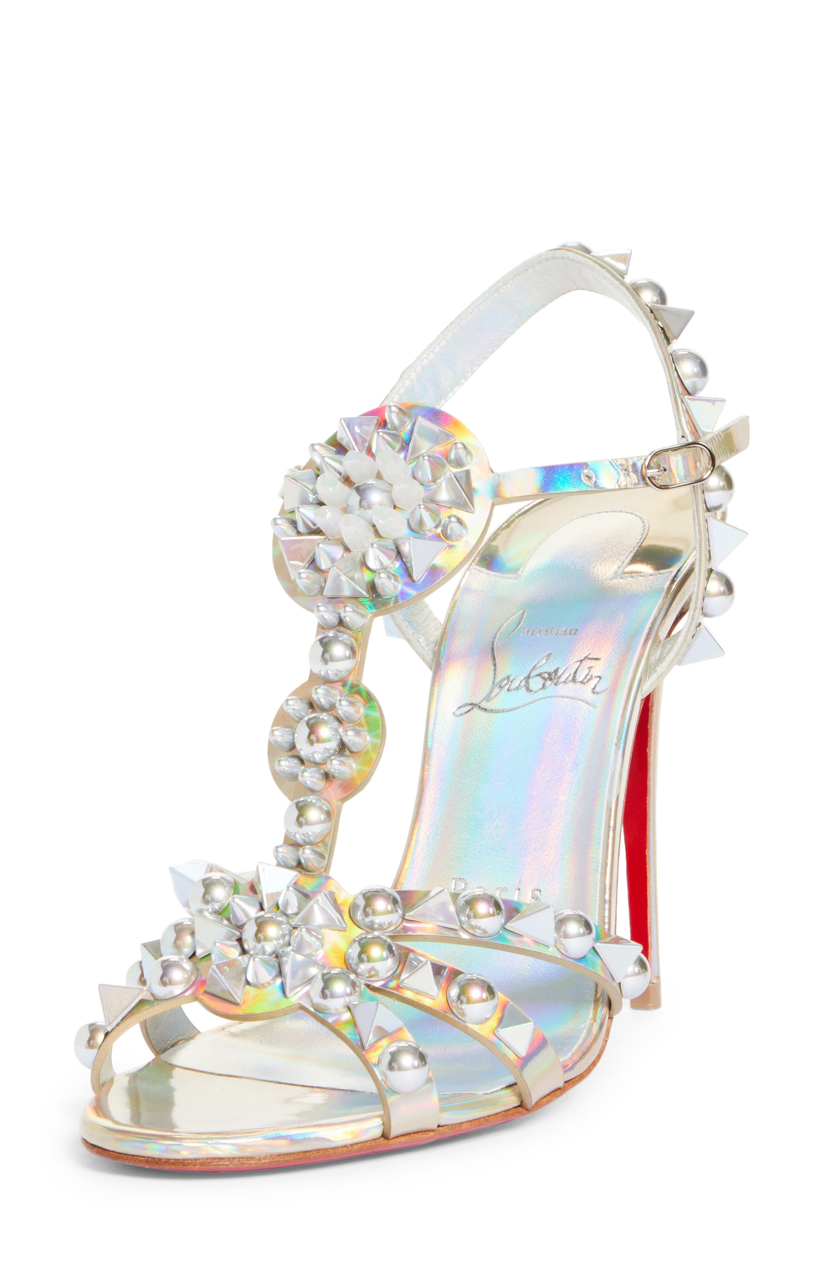 CHRISTIAN LOUBOUTIN: Goldora sandals with studs - Multicolor