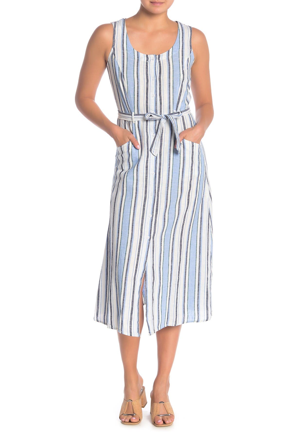 max studio linen dress