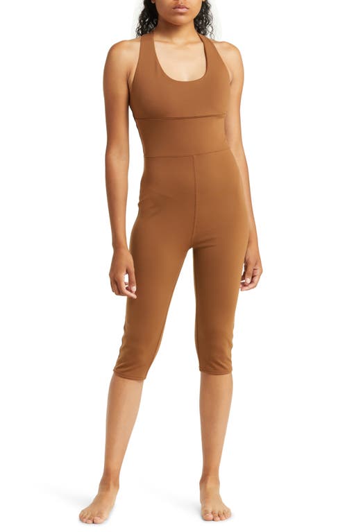 Airbrush Physique Bodysuit in Cinnamon Brown