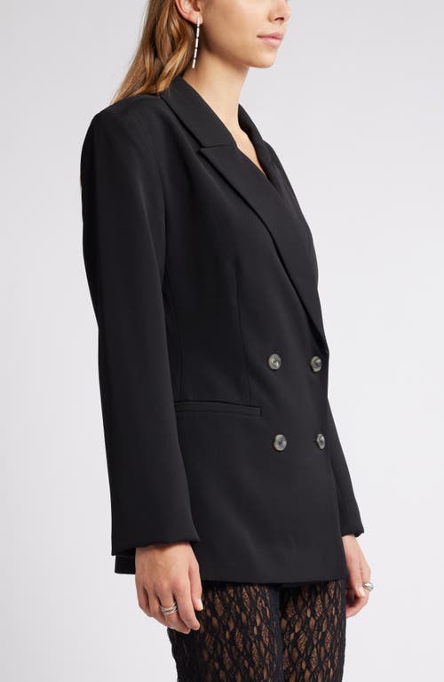 Open Edit Double Breasted Blazer In Black