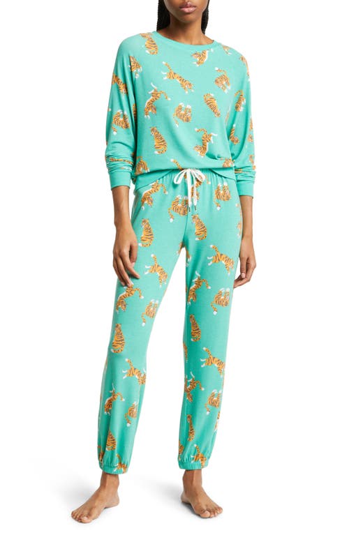 Star Seeker Jersey Pajamas in Evergreen Tigers