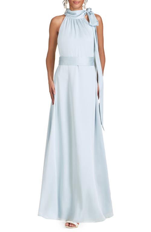 Sachin & Babi Kayla Halter Gown Ice Blue at Nordstrom,